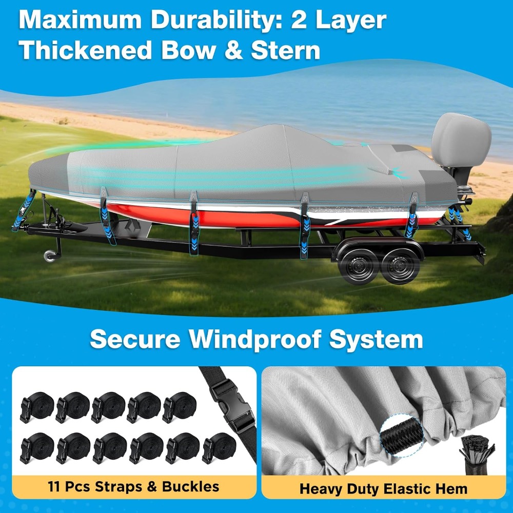Boat Cover 20-22ft, 1200D Wate – обзор и цена Fishing Boat Trailer