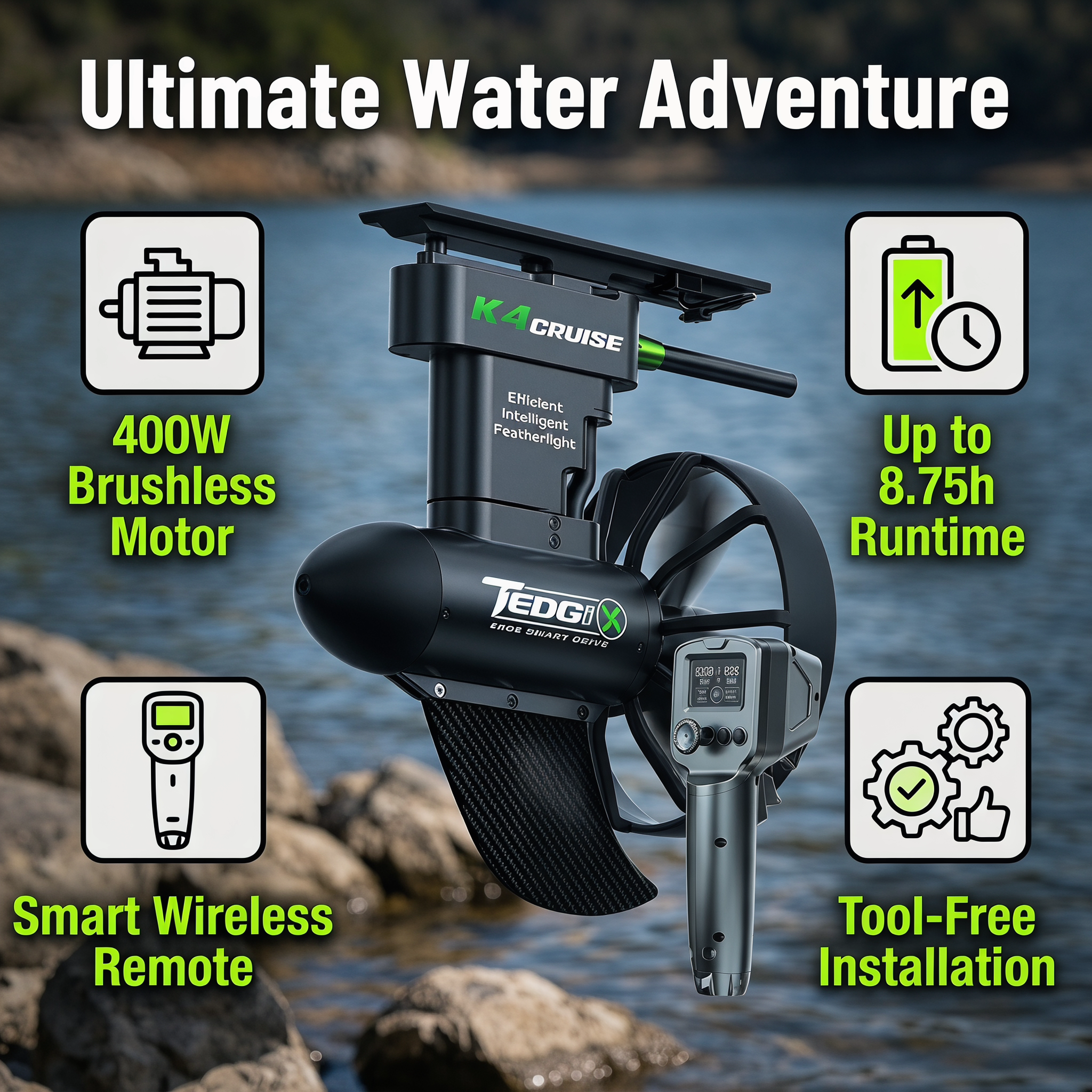 TRIMIX Smart Drive K4C SUP Kay – обзор и цена Fishing Boat Trolling Motor
