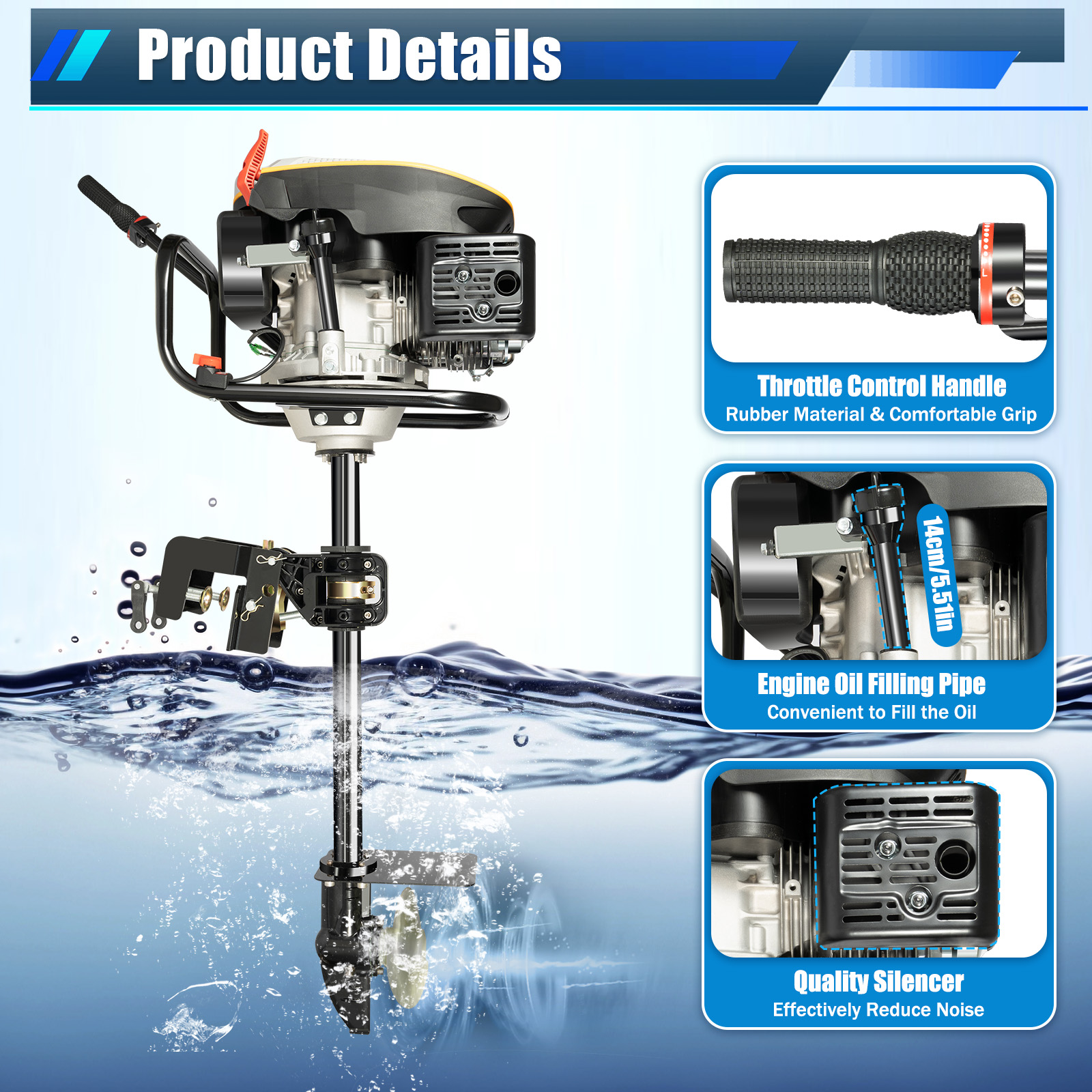 Outboard Motor Boat Engine, 4  – обзор и цена Fishing Boat Outboard Motor
