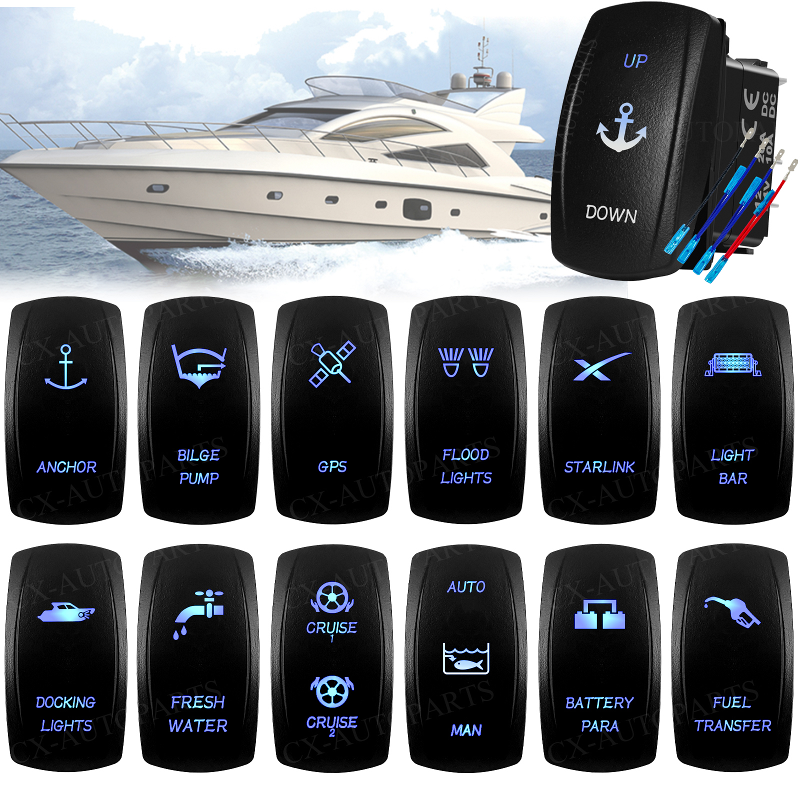 Marine Grade IP66 Rocker Switc – обзор и цена Fishing Boat Anchor