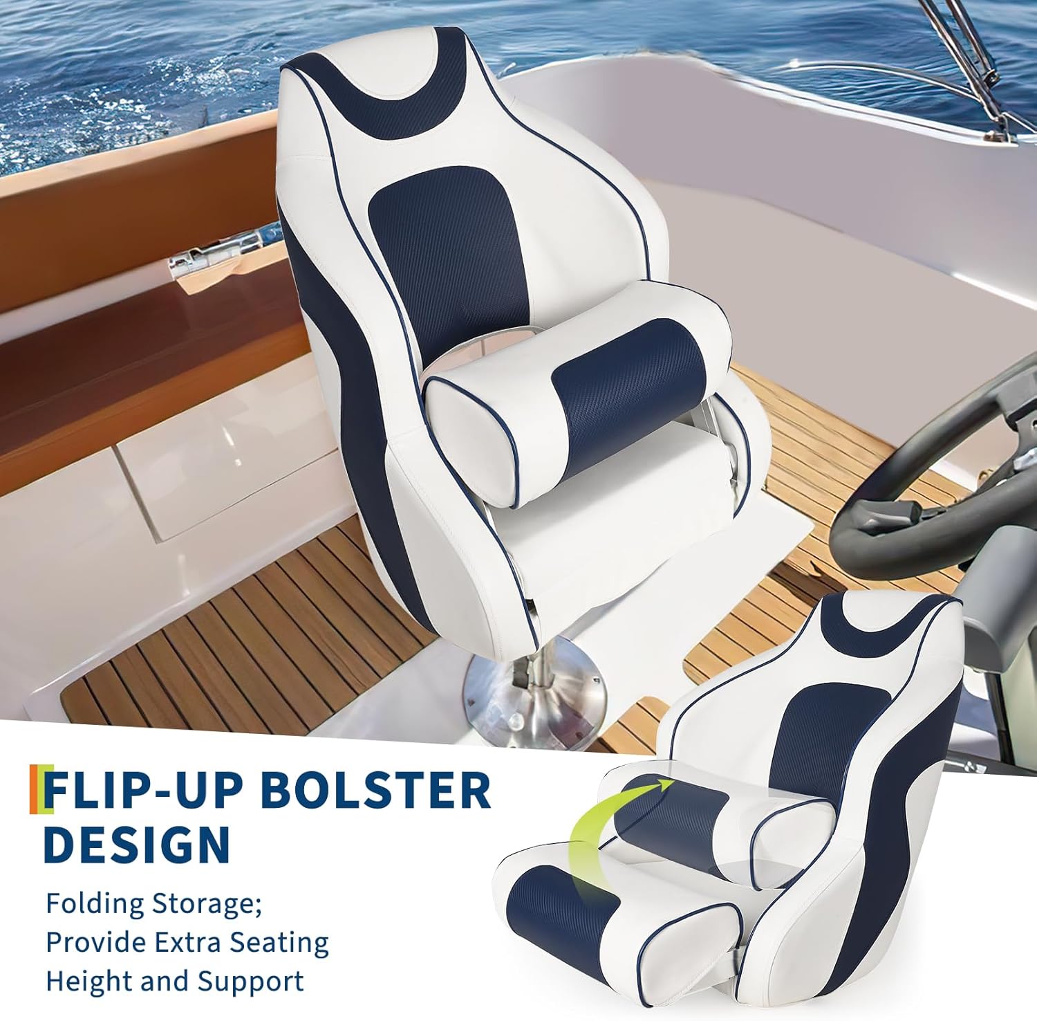 High Back Boat Seat with Flip- – обзор и цена Fishing Boat Seat