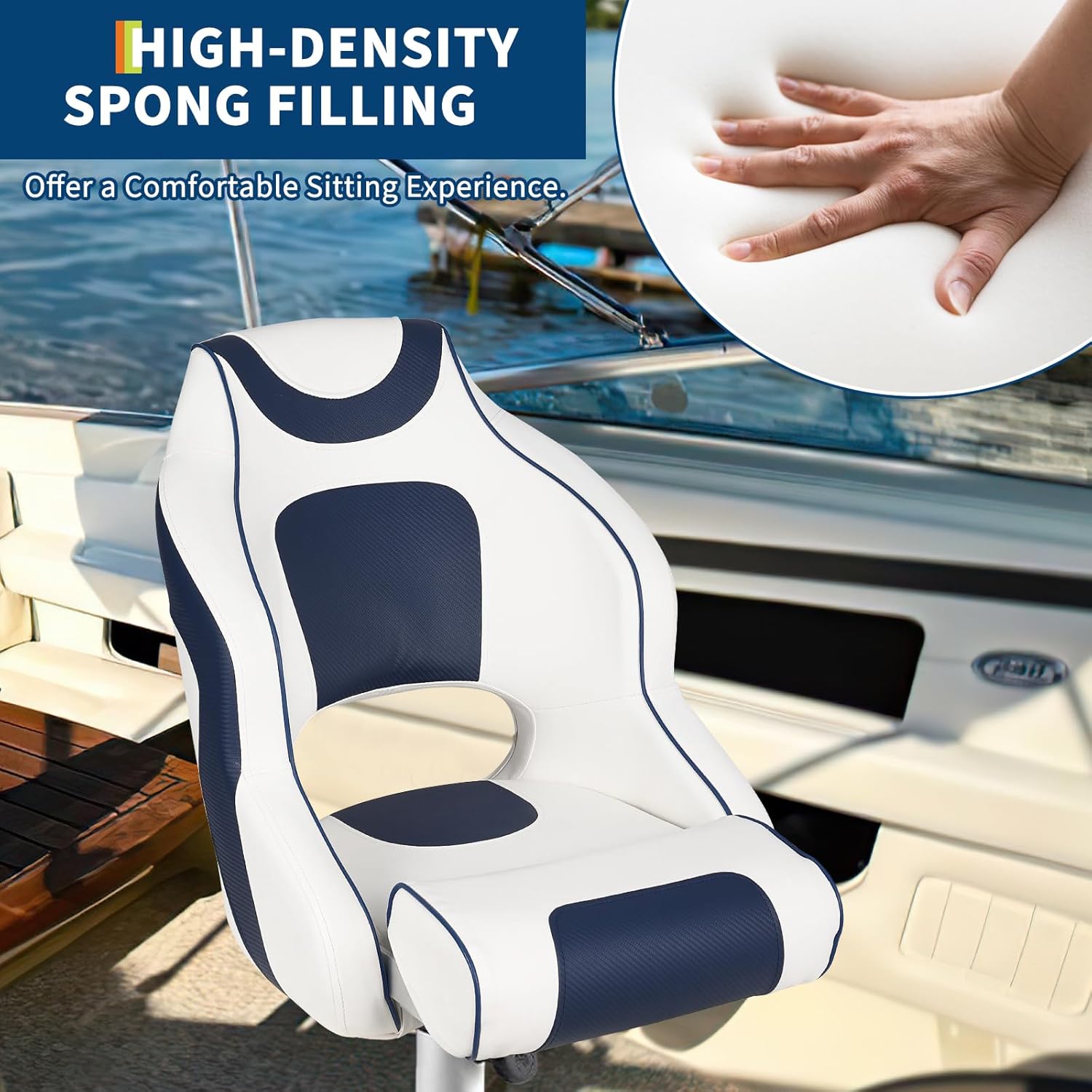 High Back Boat Seat with Flip- – обзор и цена Fishing Boat Seat