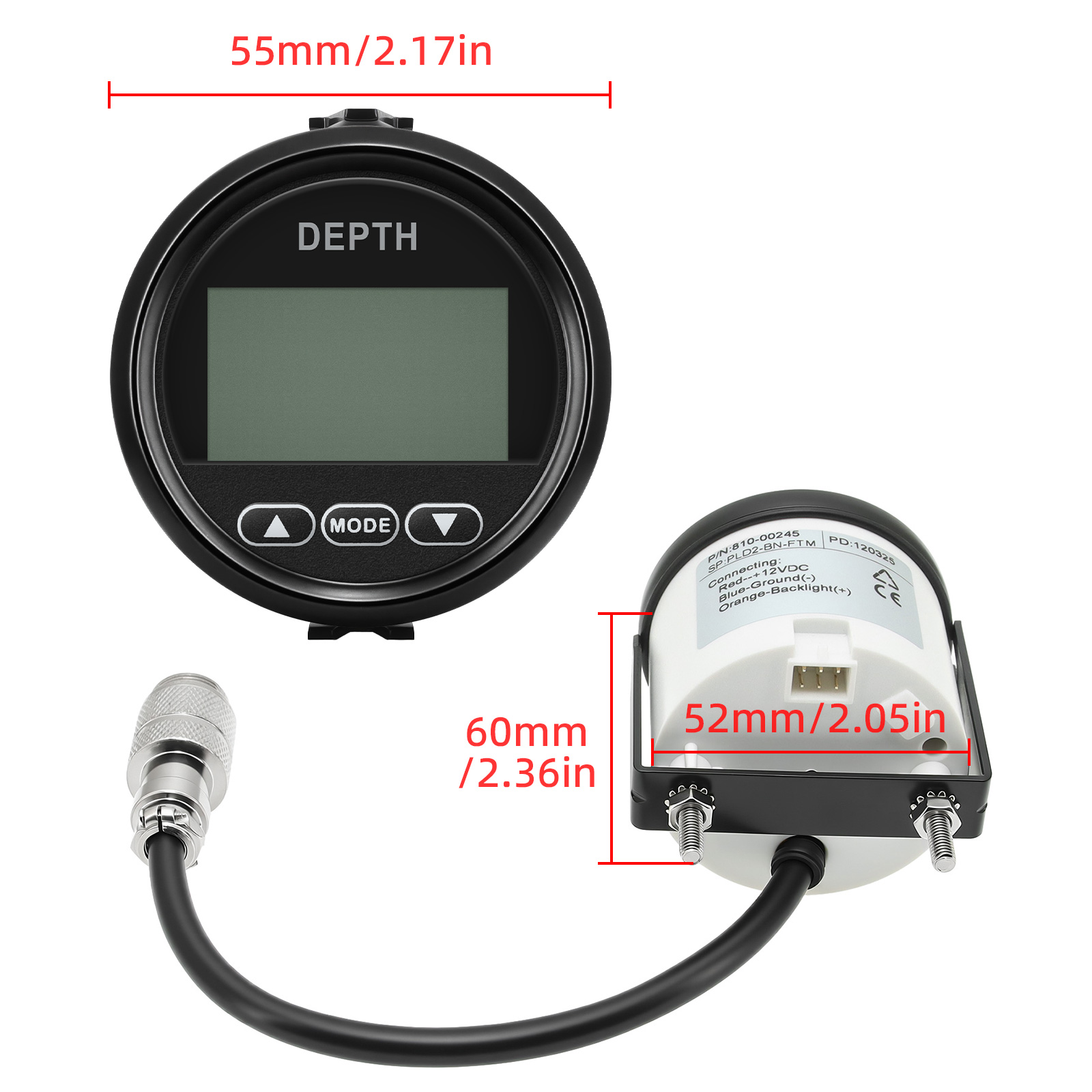 New Depth Detector 52mm/2in Ma – обзор и цена Fishing Boat Gps
