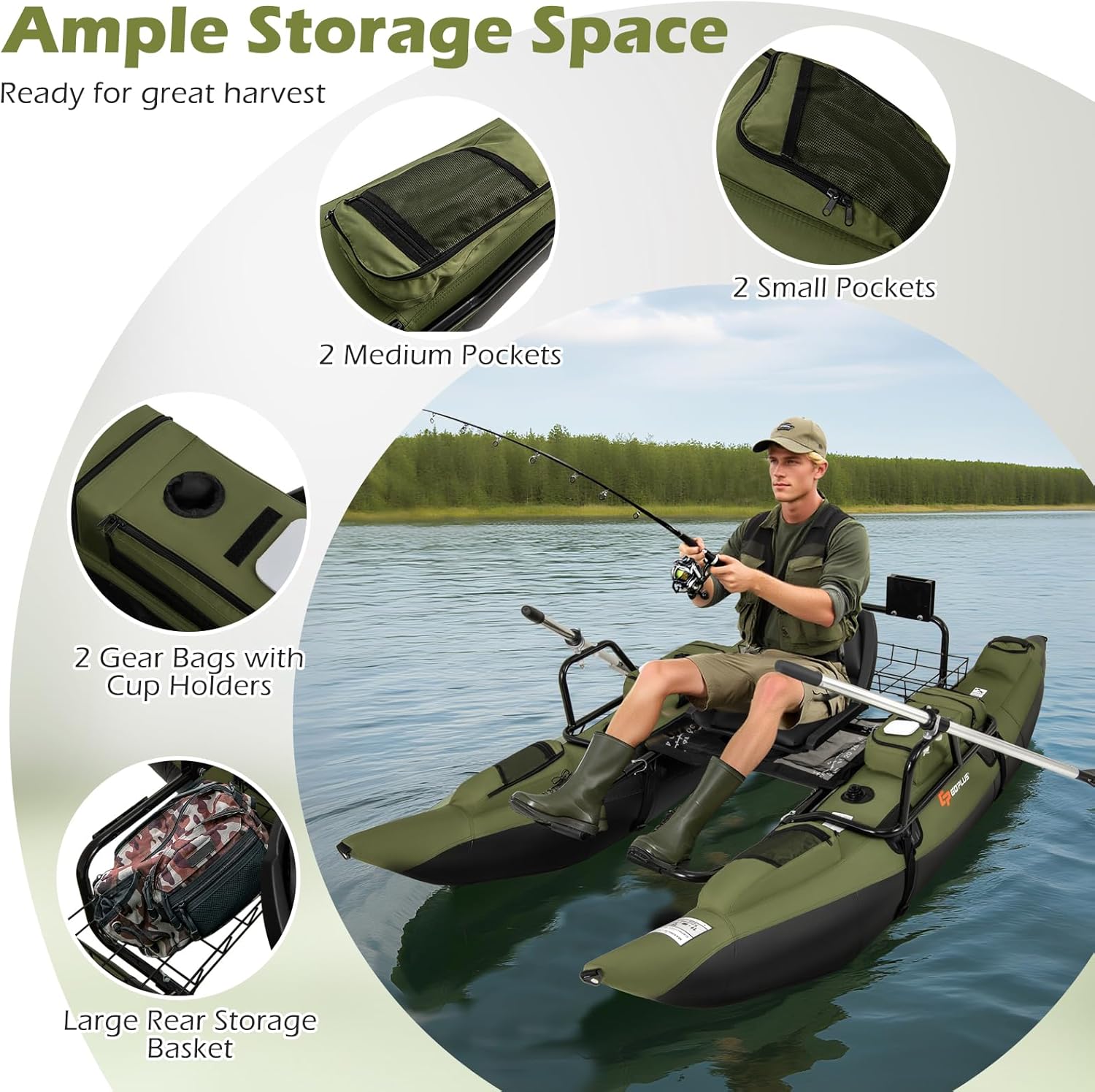 Adult Inflatable Belly Boat wi – обзор и цена Fishing Boat Seat