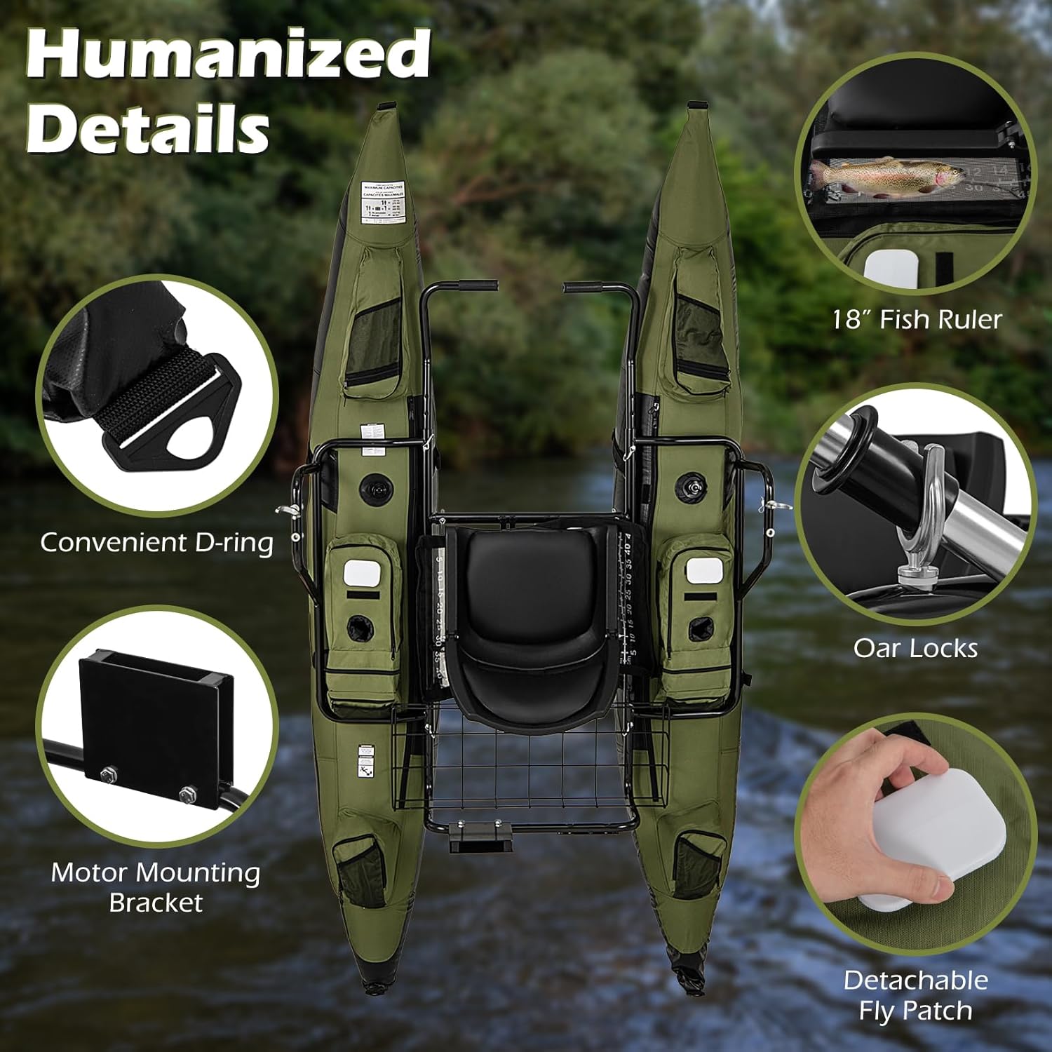 Adult Inflatable Belly Boat wi – обзор и цена Fishing Boat Seat