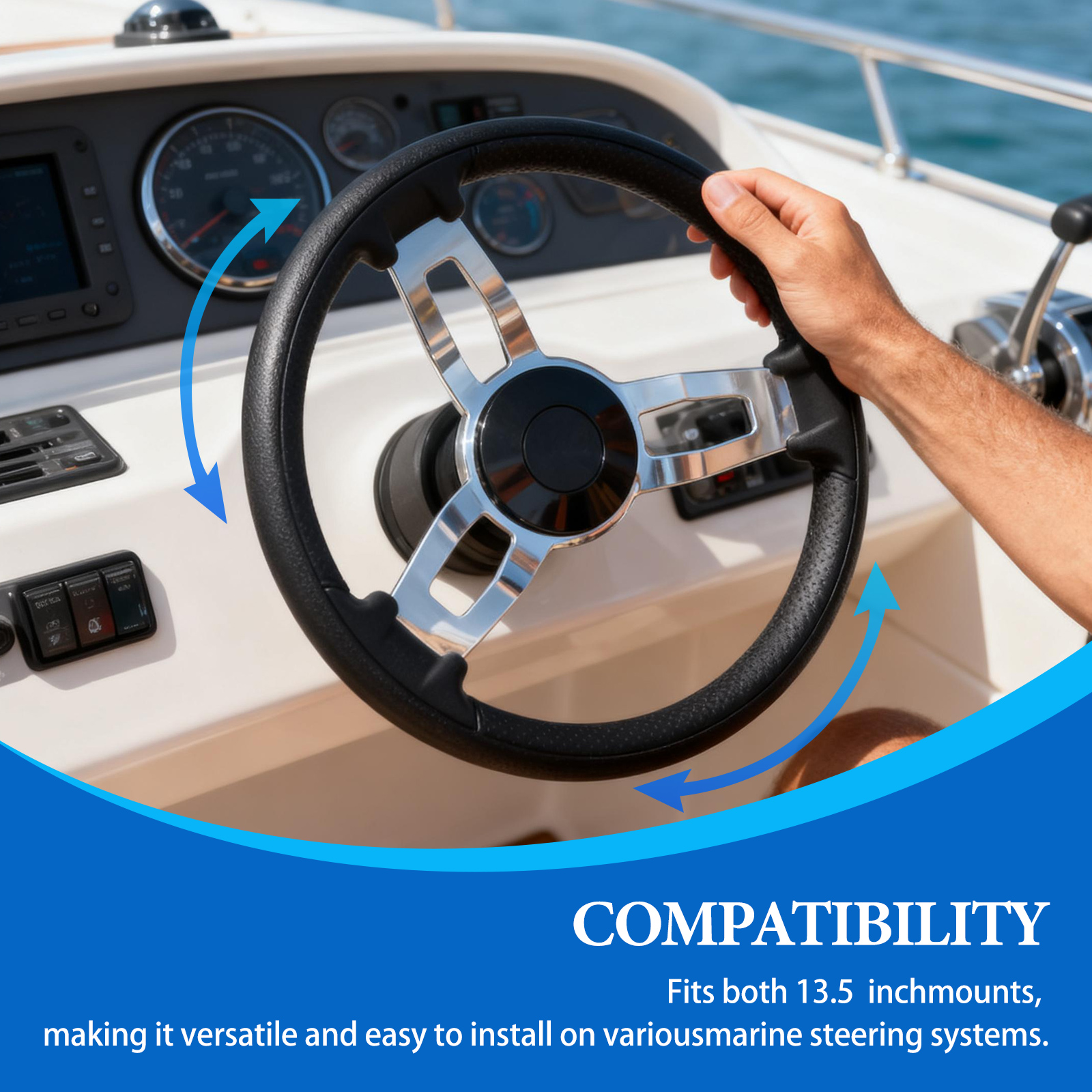 Boat Accessories Marine 13 Inc – обзор и цена Fishing Boat Steering Wheel