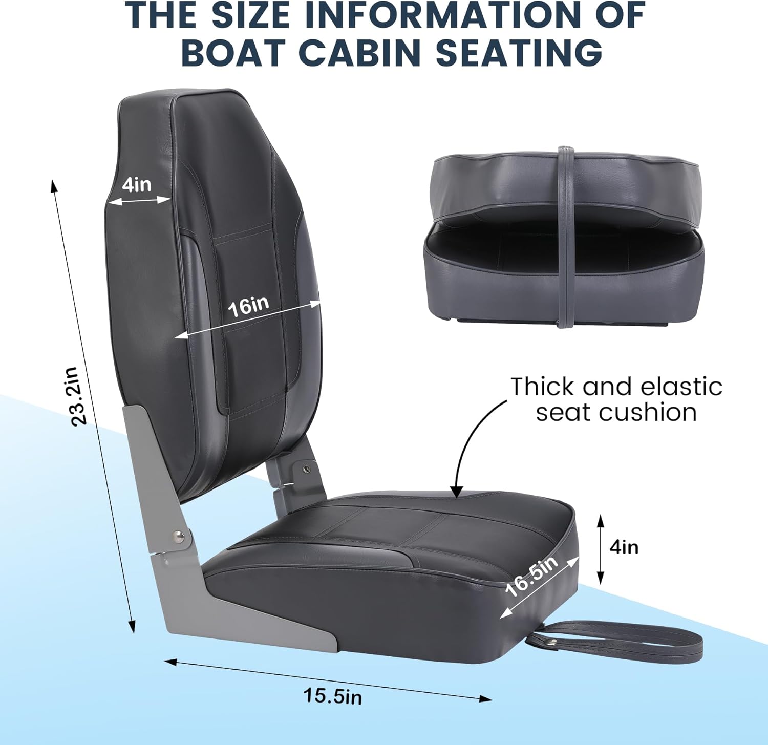 2 Pack Folding Boat Seats, Hig – обзор и цена Fishing Boat Seat
