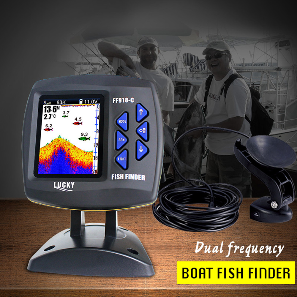 FF918-C100DS Color Screen Wire – обзор и цена Fishing Boat Depth Finder
