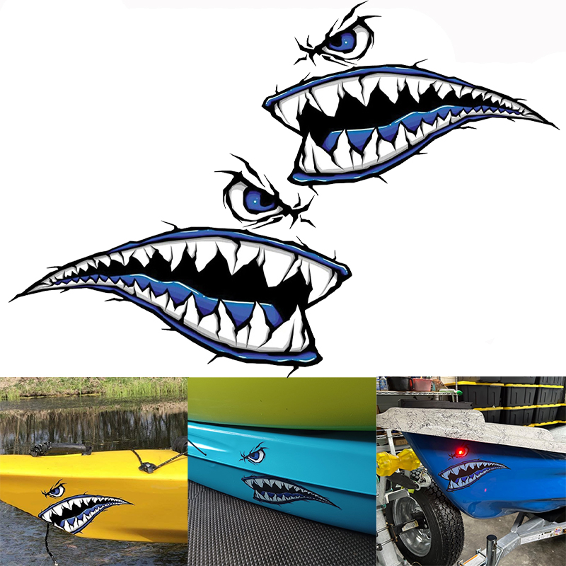 2PCS Shark Teeth Mouth Boat St – обзор и цена Fishing Boat Oar