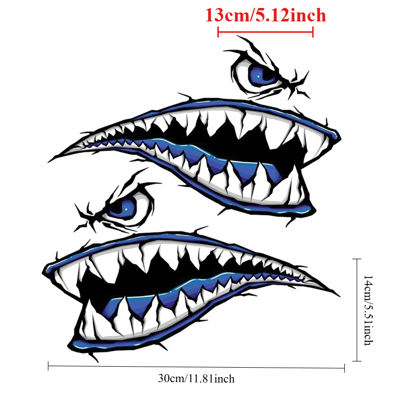 2PCS Shark Teeth Mouth Boat St – обзор и цена Fishing Boat Oar