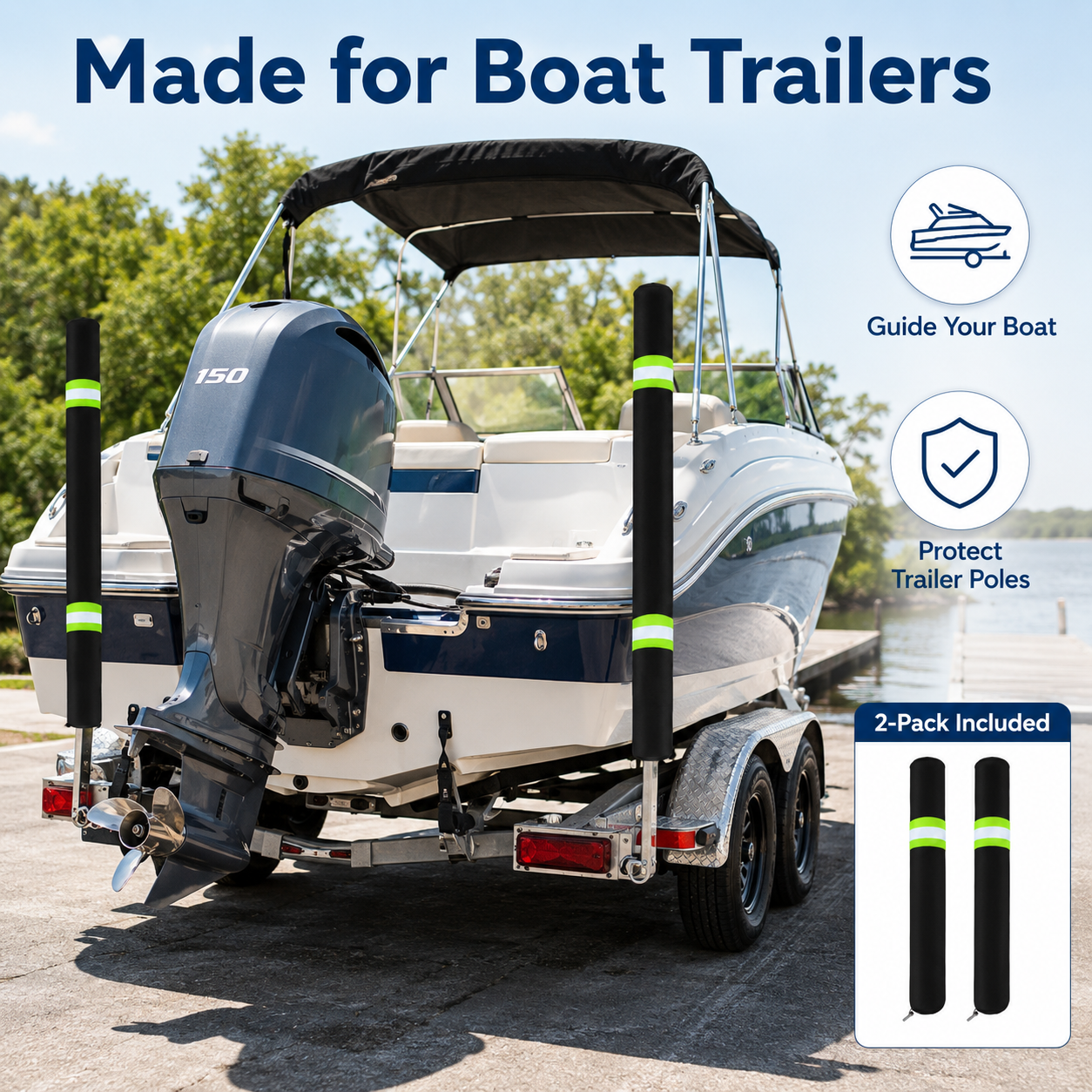 2Pcs Boat Trailer Guide Pole C – обзор и цена Fishing Boat Trailer